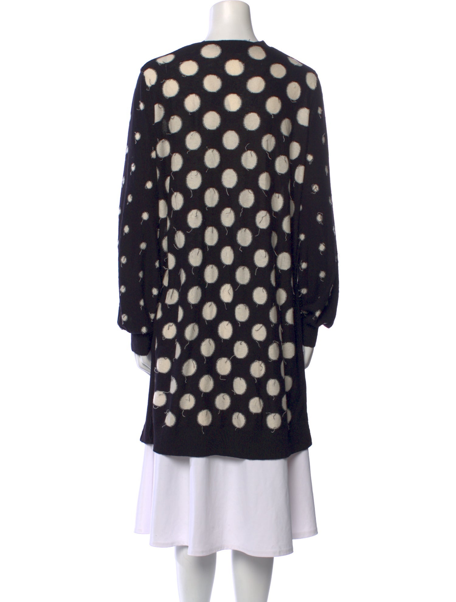 Max Mara Silk Polka Dot Print Sweater